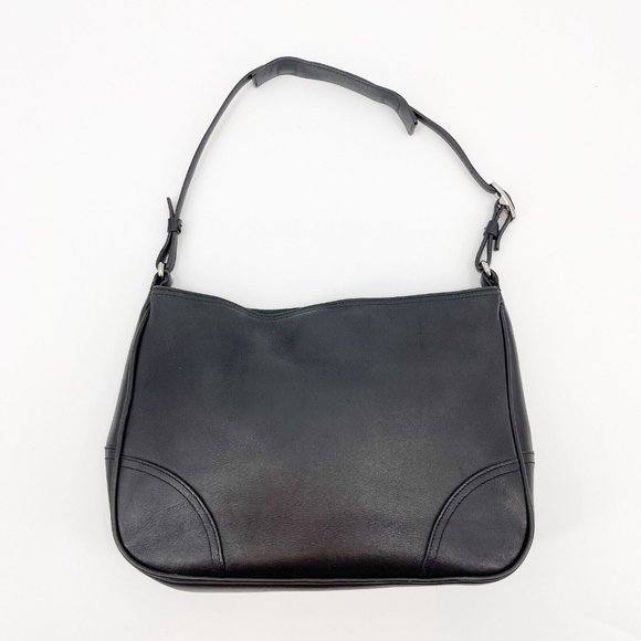 Coach Vintage #8148 Small Black Leather Shoulder Bag Handbag Purse